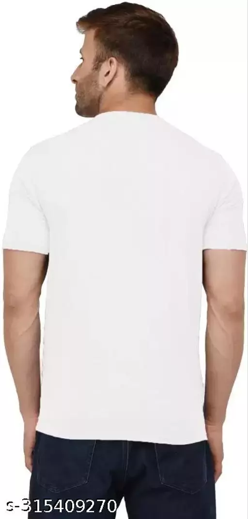 RANK WHITE ROUND NECK PRINTED T-SHIRT FOR MEN RANK WHITE ROUND NECK PRINTED T-SHIRT FOR MEN