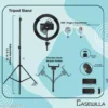 Casewilla 10 inch Big LED Selfie Ring Light with Tripod Stand 7 Feet | 3 light mode Ring Flash