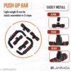 Push Up Bar Stand With Soft Handle Grip Non Slip Bars For Home & Gym Workout