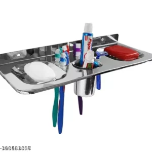 SHRI SHYAM 101no Stainless steel Soap Dish Holder stand (Silver)