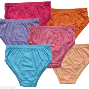Women's Cotton Mid Waist Comfort Panty Briefs Hipster Innerwear Soft Stretchable Panties